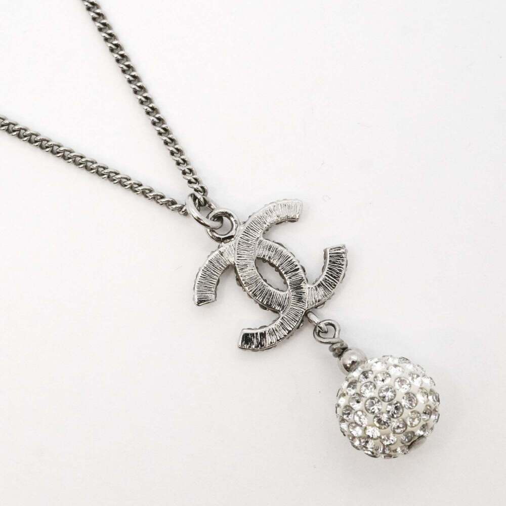 CHANEL Authentic Silver Logo Necklace - Picture 2 of 7